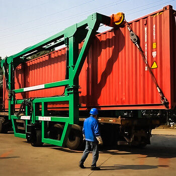 20 Feet Carbon Steel Container Loader Machinee Tonglida Single / Double Flip Adaptable Flip Angles